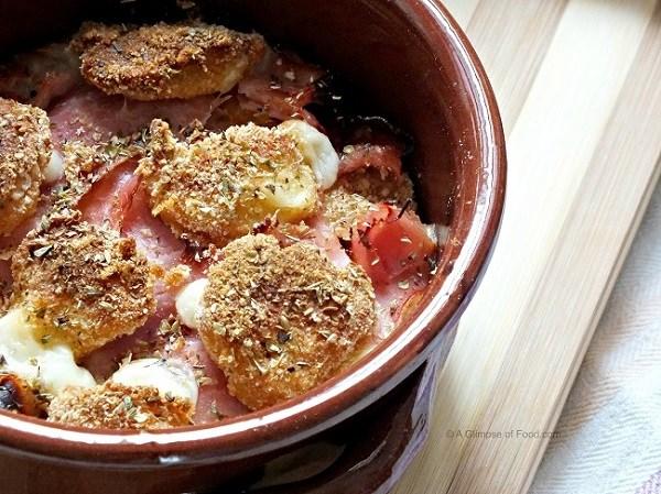 Baked Scamorza Cheese And Ham
