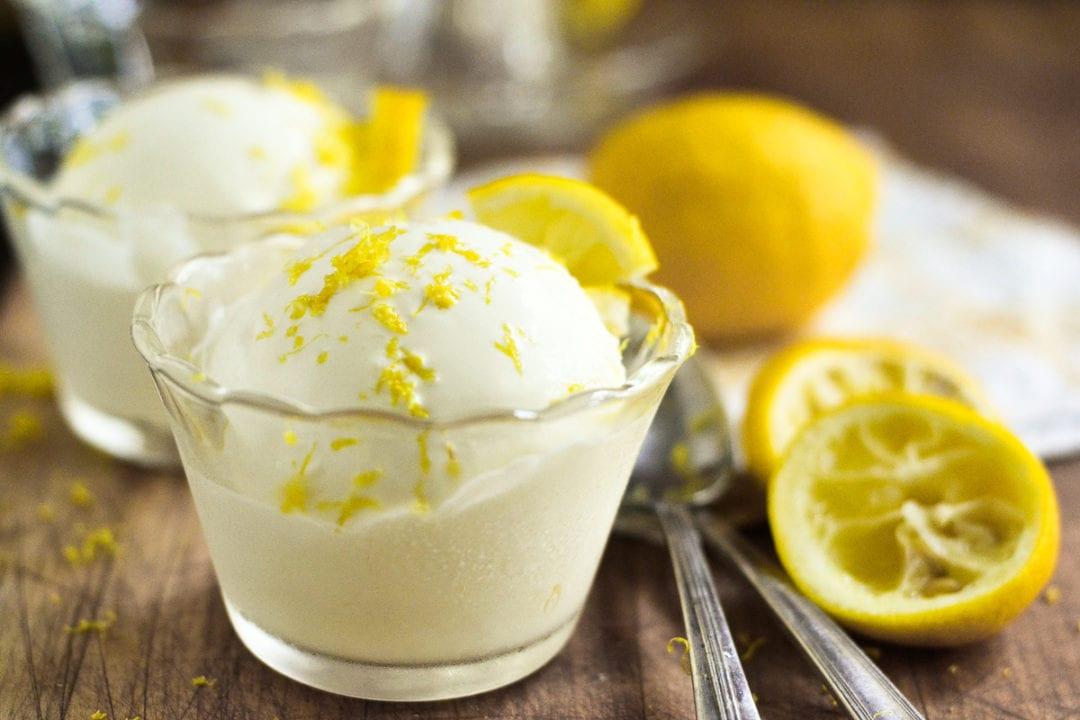 Lemon Flavored Mascarpone Ice Cream