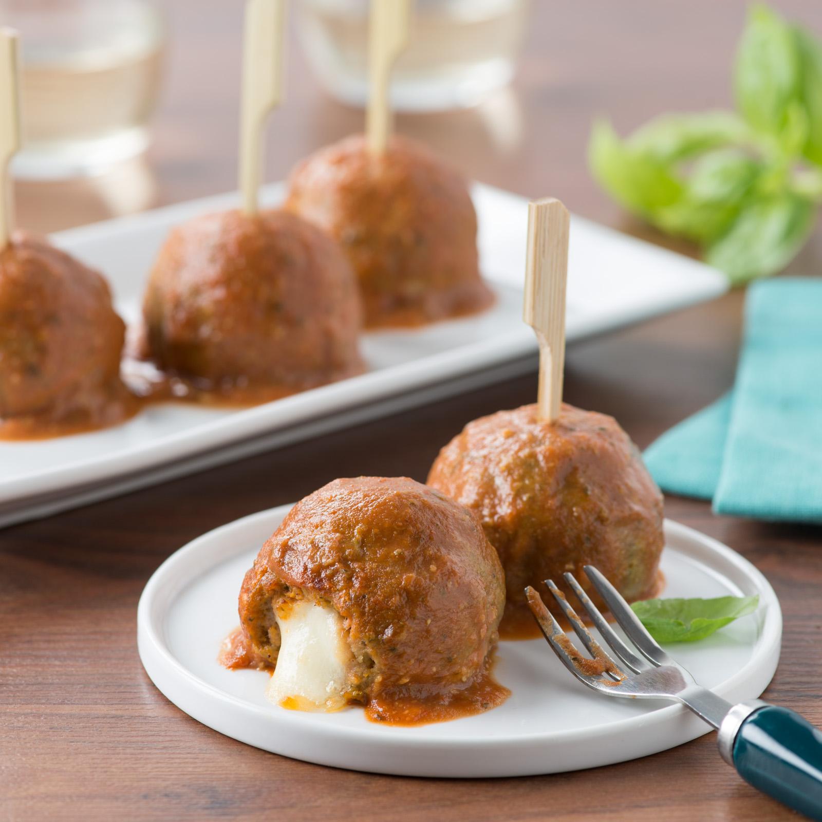 bocconcini stuffed meatballs